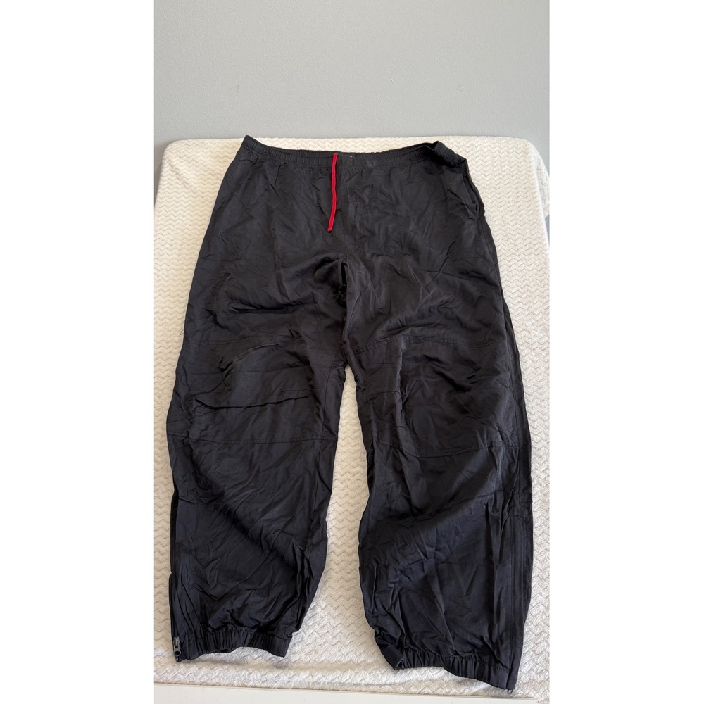 Polo Sport Ralph Lauren Black Nylon Mesh Lined Track Pants Mens XXL Vintage